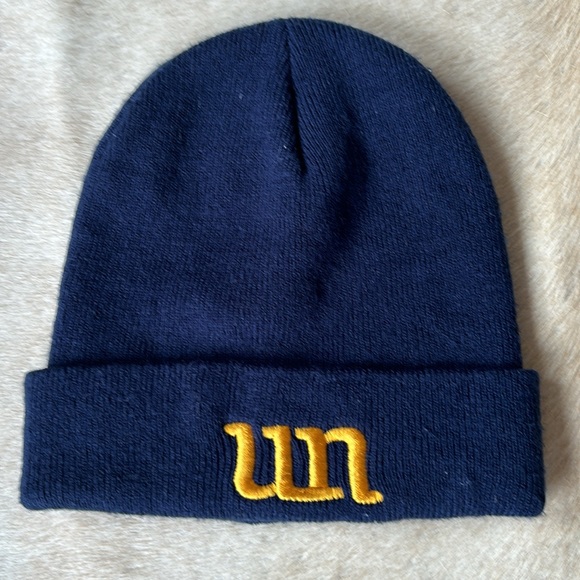 UNITED NATION OLYMPIC TORCH Navy Toque / Beanie Embroidered UN and OLYMPIC TORCH - Picture 2 of 8